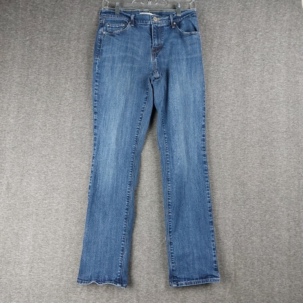 LEVI'S JEANS WOMENS 505 STRAIGHT BLUE CLASSIC COTTON BLEND DENIM PANTS SIZE 28